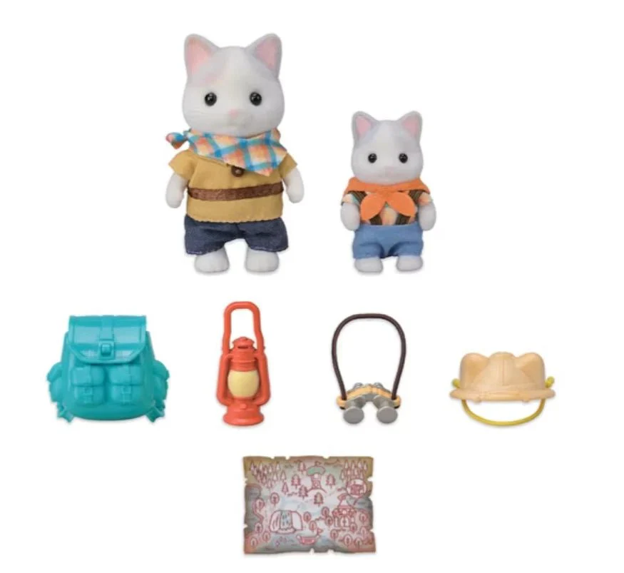 Sylvanian Families Exciting Exploration Set – Latte Cat Brother &amp; Baby