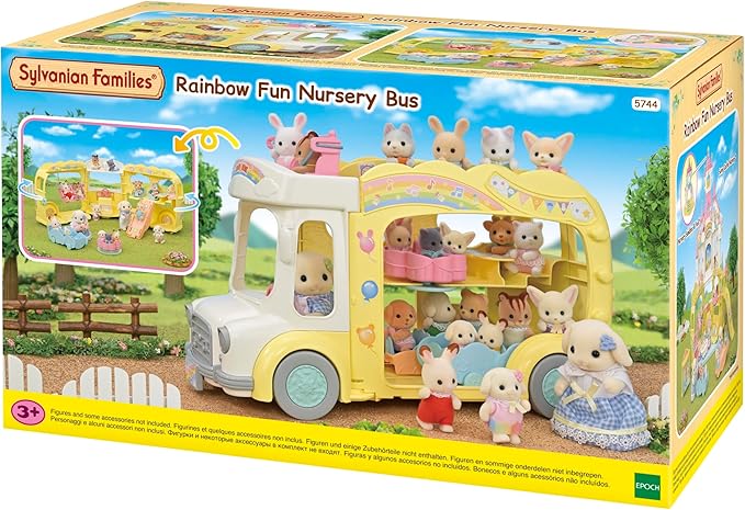 Sylvanian Families Rainbow Fun Nursery Bus 5744 - Image 2