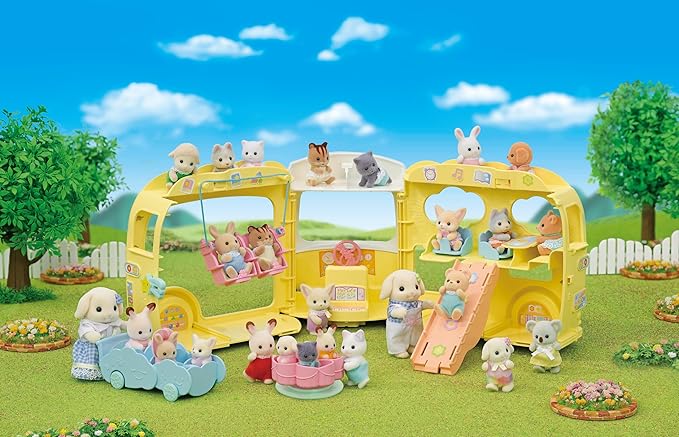 Sylvanian Families Rainbow Fun Nursery Bus 5744 - Image 3