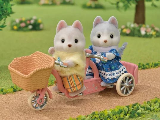 Sylvanian Families tandem Cycling Set-Husky Sister & Brother 5637 - Image 3