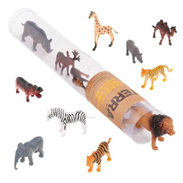 Terra 12-Pcs Wild Animals 4-8cm AN2879Z - Image 4