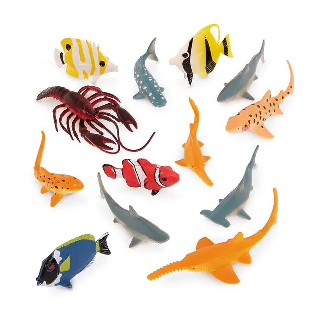 Terra 13-Pcs Ocean Animals 5-12cm AN2881Z - Image 2