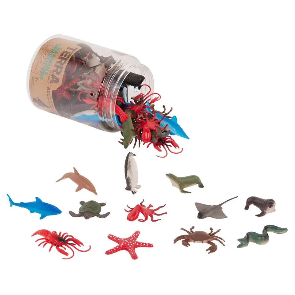 Terra Tub Of Sea Animals Figures 60pcs AN2871Z