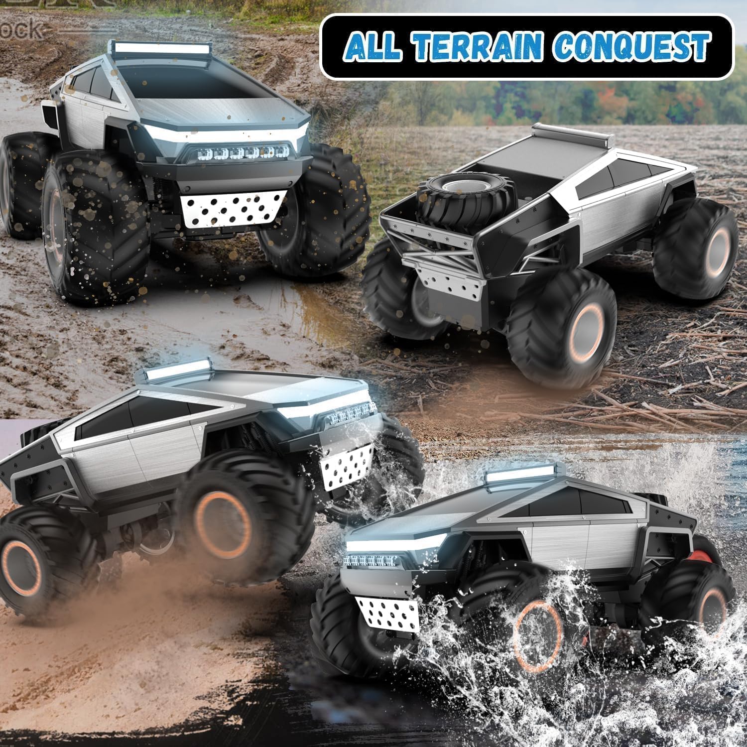 Tesla Cybertruck Monster Pick-Up RC Car D898 - Image 4