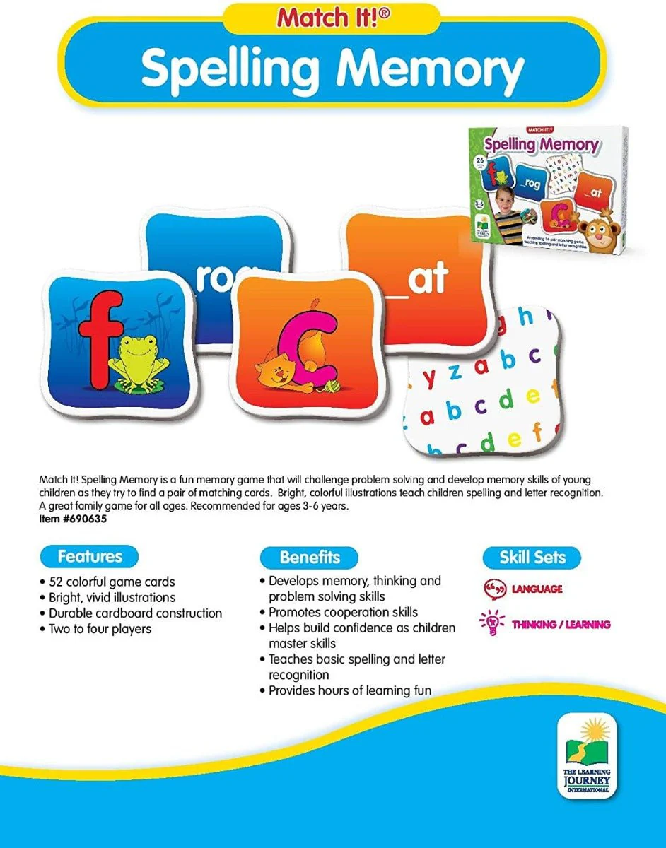 The Learning Journey Match It! Spelling Memory 690635 - Image 3