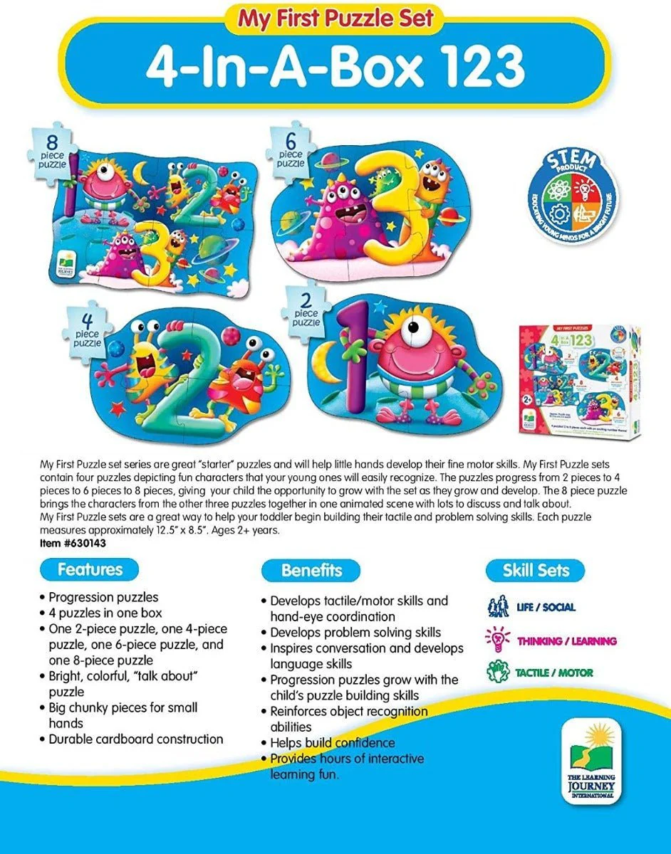 The Learning Journey My First Puzzle Sets 4 in a Box 123 630143 - Image 3