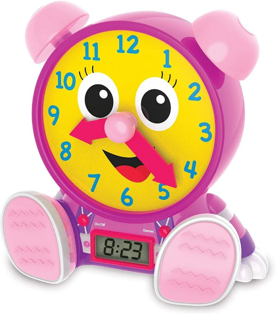 The Learning Journey Telly Jr. Teaching Time Clock Pink 798621
