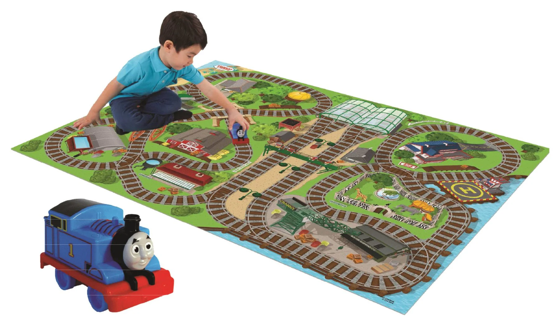 Thomas And Friends Jumbo Mega Mat With Vehicle 73600 - Image 2