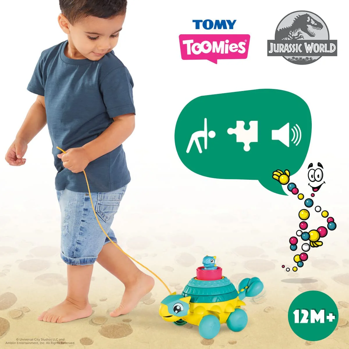 Tomy Toomies Jurassic World Stack & Pull Ankylosaurus E73410 - Image 4