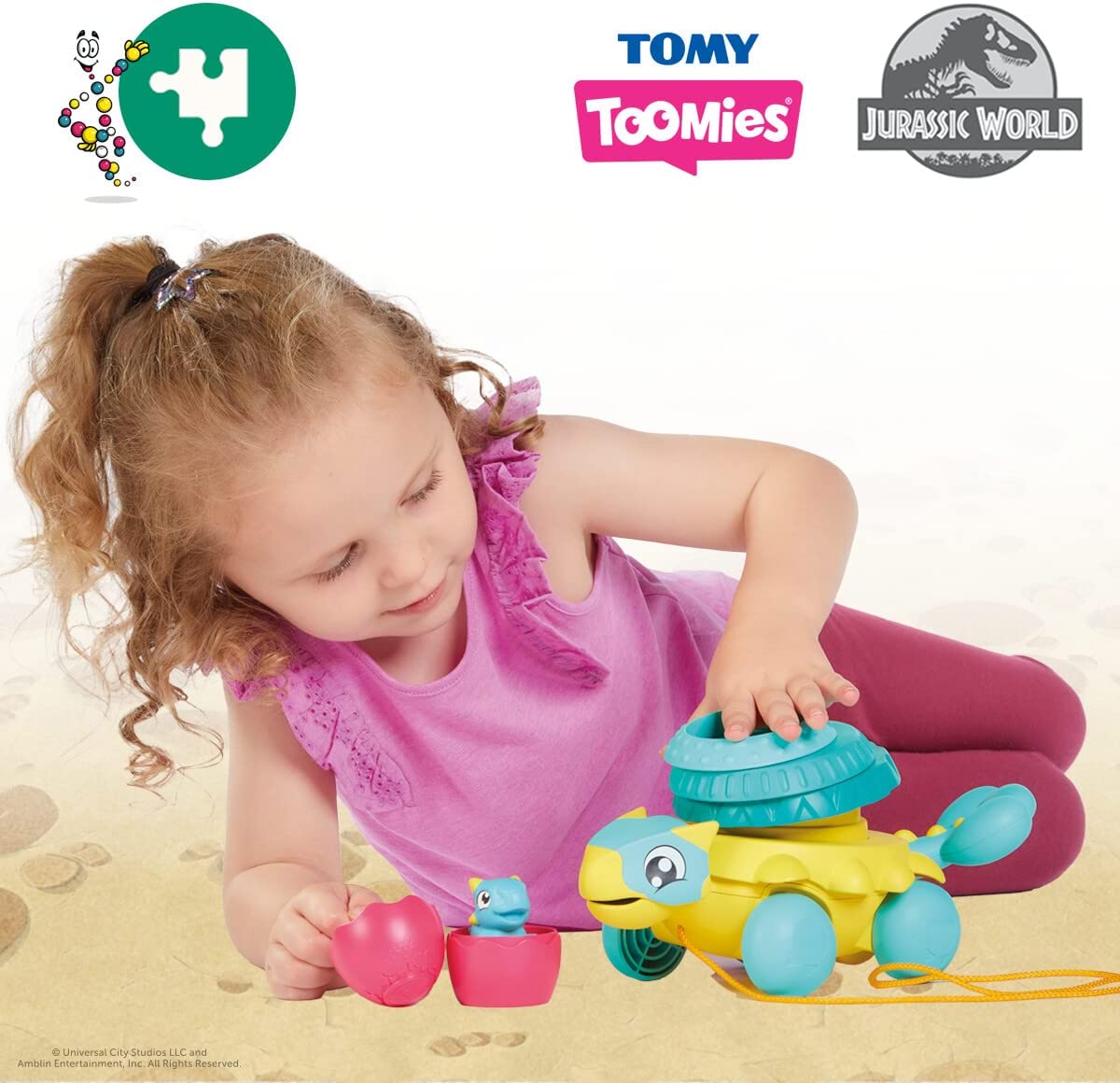 Tomy Toomies Jurassic World Stack & Pull Ankylosaurus E73410 - Image 6