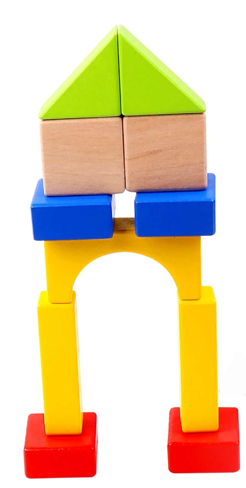 Tooky Toy Wooden Coloured Basic Blocks TKC402