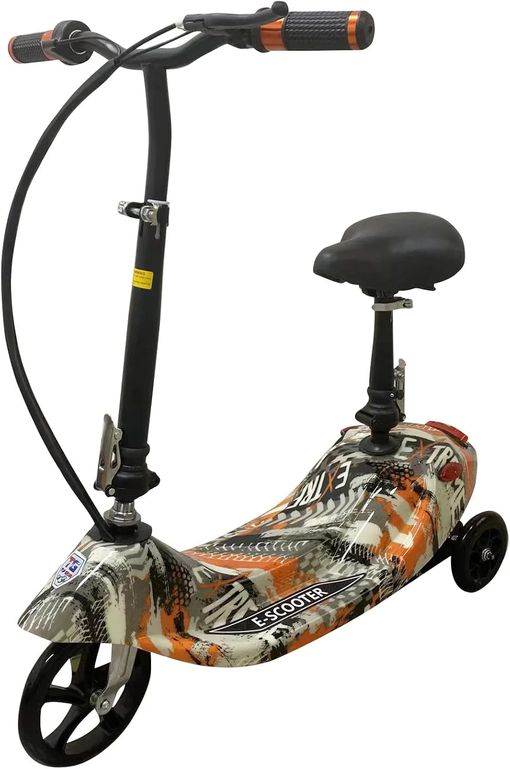 Top Gear Electric Scooter with Seat Flame-Black 24V