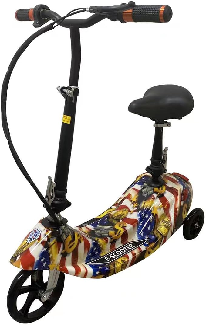 Top Gear Electric Scooter with Seat Yellow 24V
