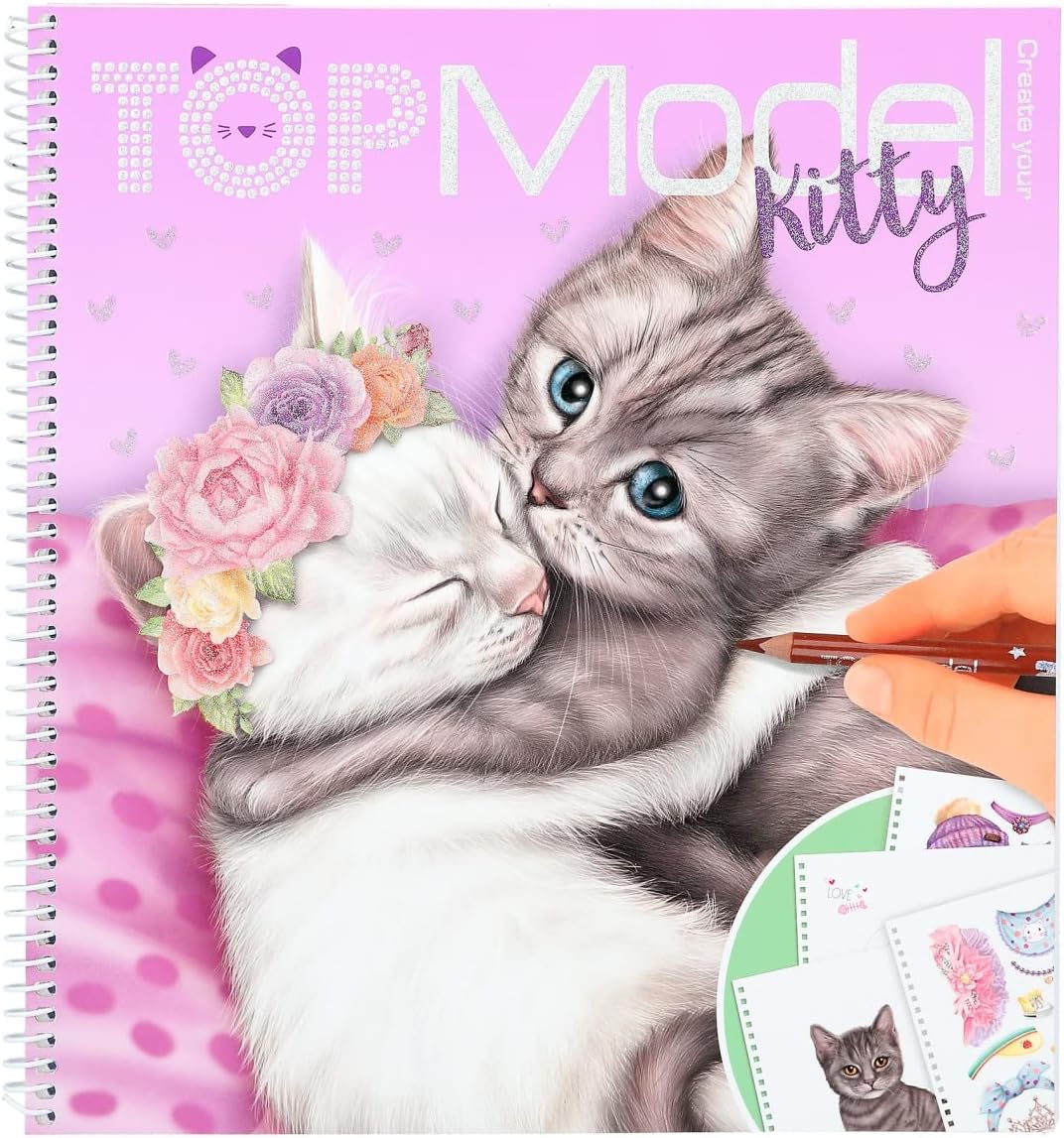 TOPModel Create Your Top Model Kitty Colouring Book TM-12282