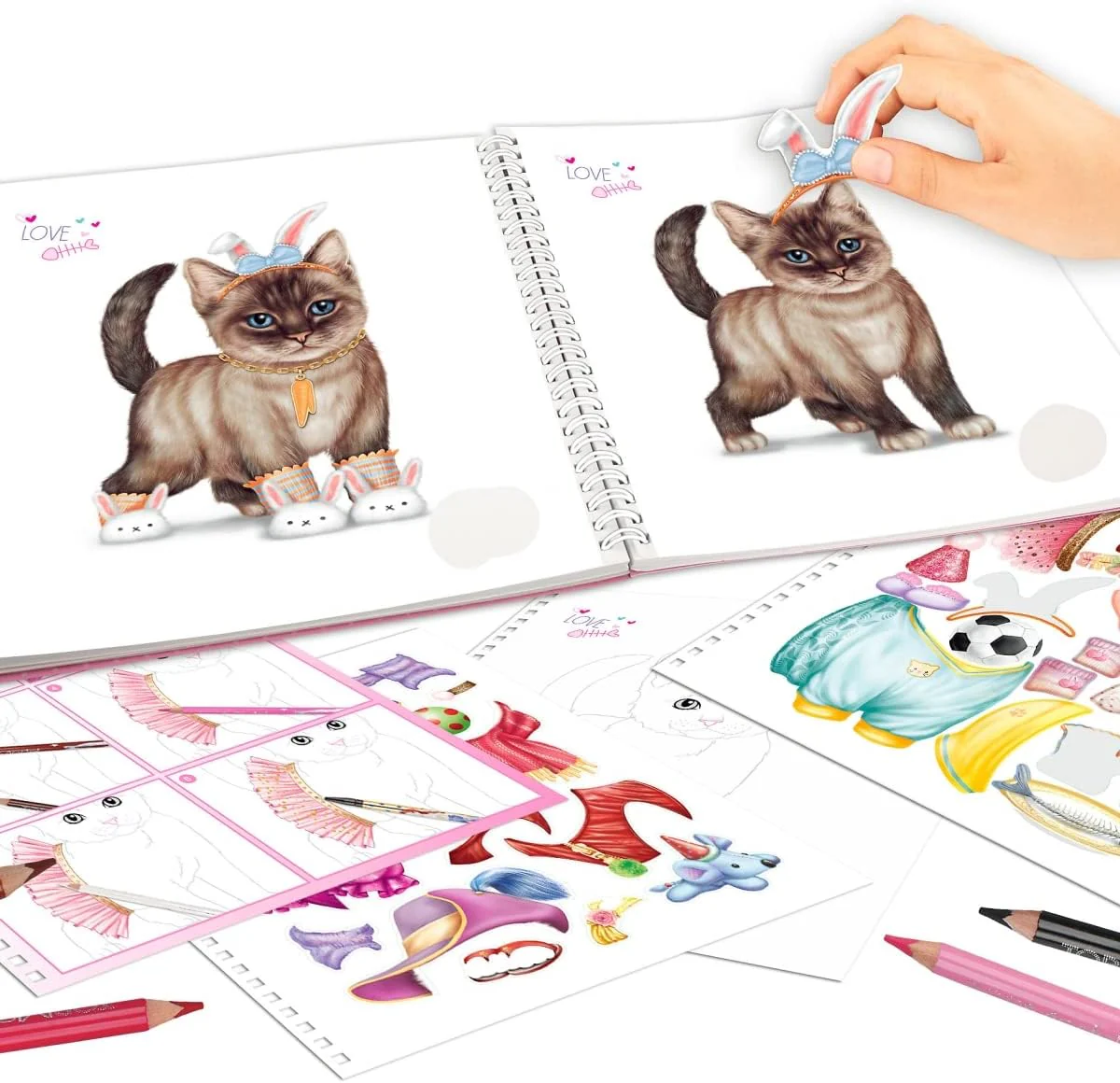 TOPModel Create Your Top Model Kitty Colouring Book TM-12282 - Image 2