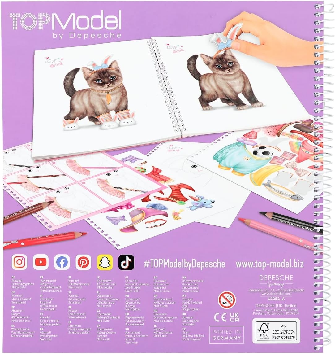TOPModel Create Your Top Model Kitty Colouring Book TM-12282 - Image 4