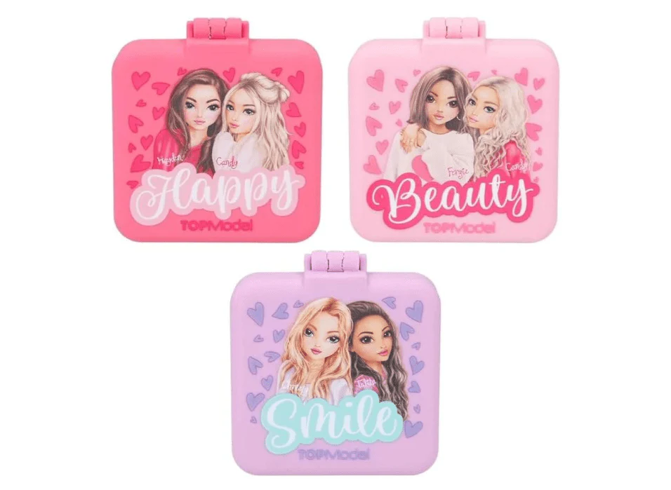 TOPModel Folding Hairbrush with Mirror Beauty Girl TM-12118