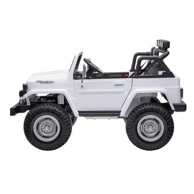 Toyota Land Cruiser 24V Kids Ride-On Car – White, 2-Seater (S316) - Image 4
