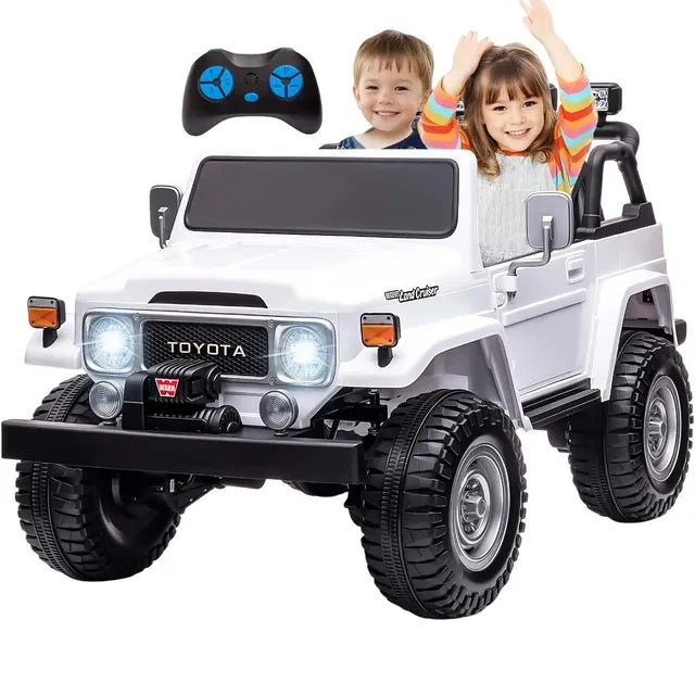 Toyota Land Cruiser 24V Kids Ride-On Car – White, 2-Seater (S316) - Image 5