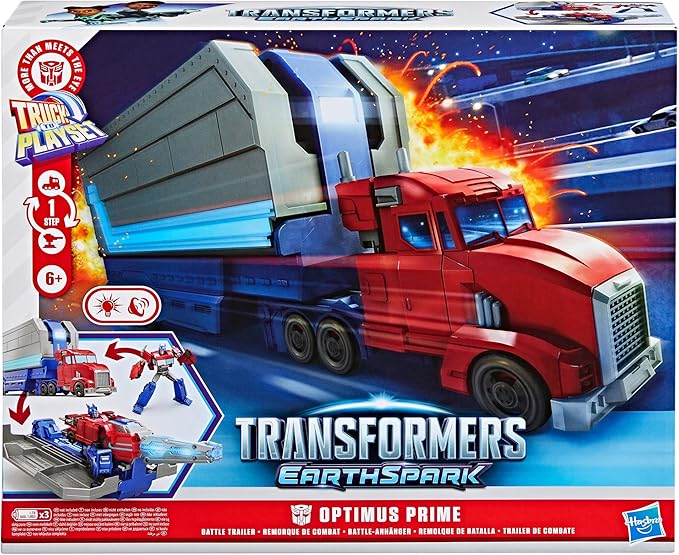 Transformers Earthspark Optimus Prime Battle Trailer G0750 - Image 4