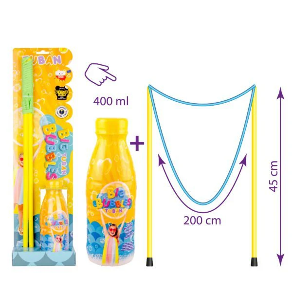 Tuban Giant Bubble Wand w/ Liquid Soap 400ml TU 3637