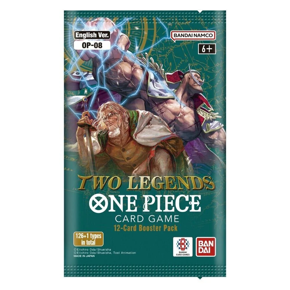 Two Legends OP-08 Booster Pack – One Piece Card Game (English, 12 Cards)