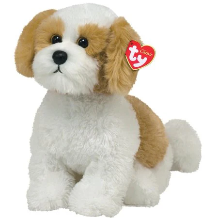Ty Barley Brown & White Dog Dog & Puppy Stuffed Animal