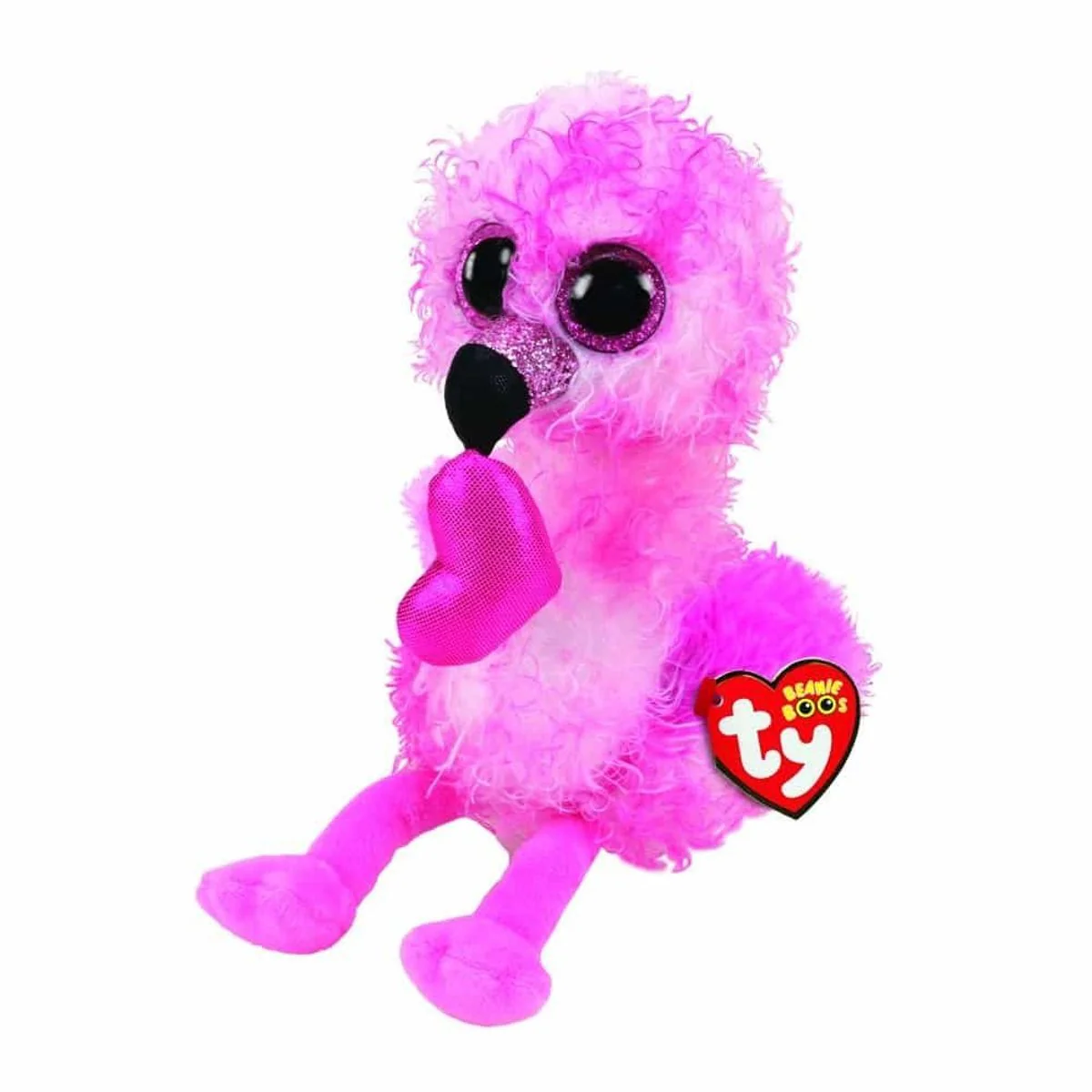 TY Beanie Boos Flamingo Dainty With Heart 9inch 34106