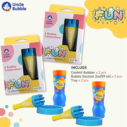 Uncle Bubble Fun Confetti Bubbler - Image 7