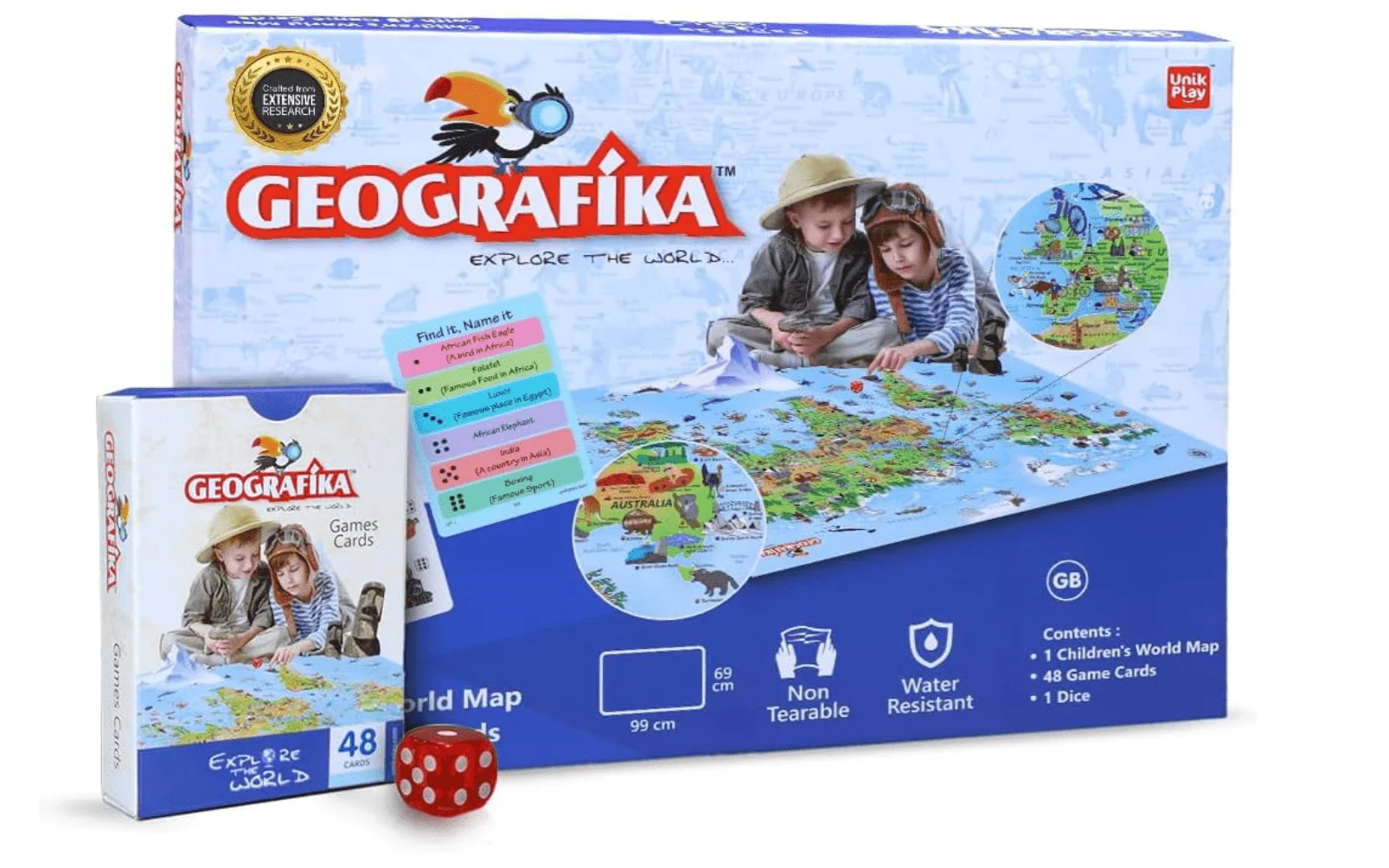 Unikplay Geografika Explore The World Game UPWM-2840/GB03
