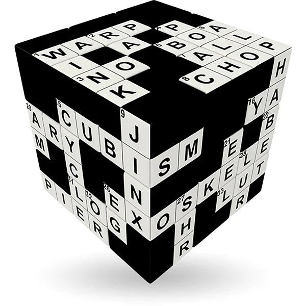 V-Cube Crossword 3 x 3 Straight Cube V-Cube Crossword 3 x 3 Straight Cube 00.0109