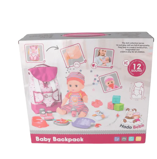 VDora Fashion Doll Baby Backpack 14inch 9801-8 - Image 2