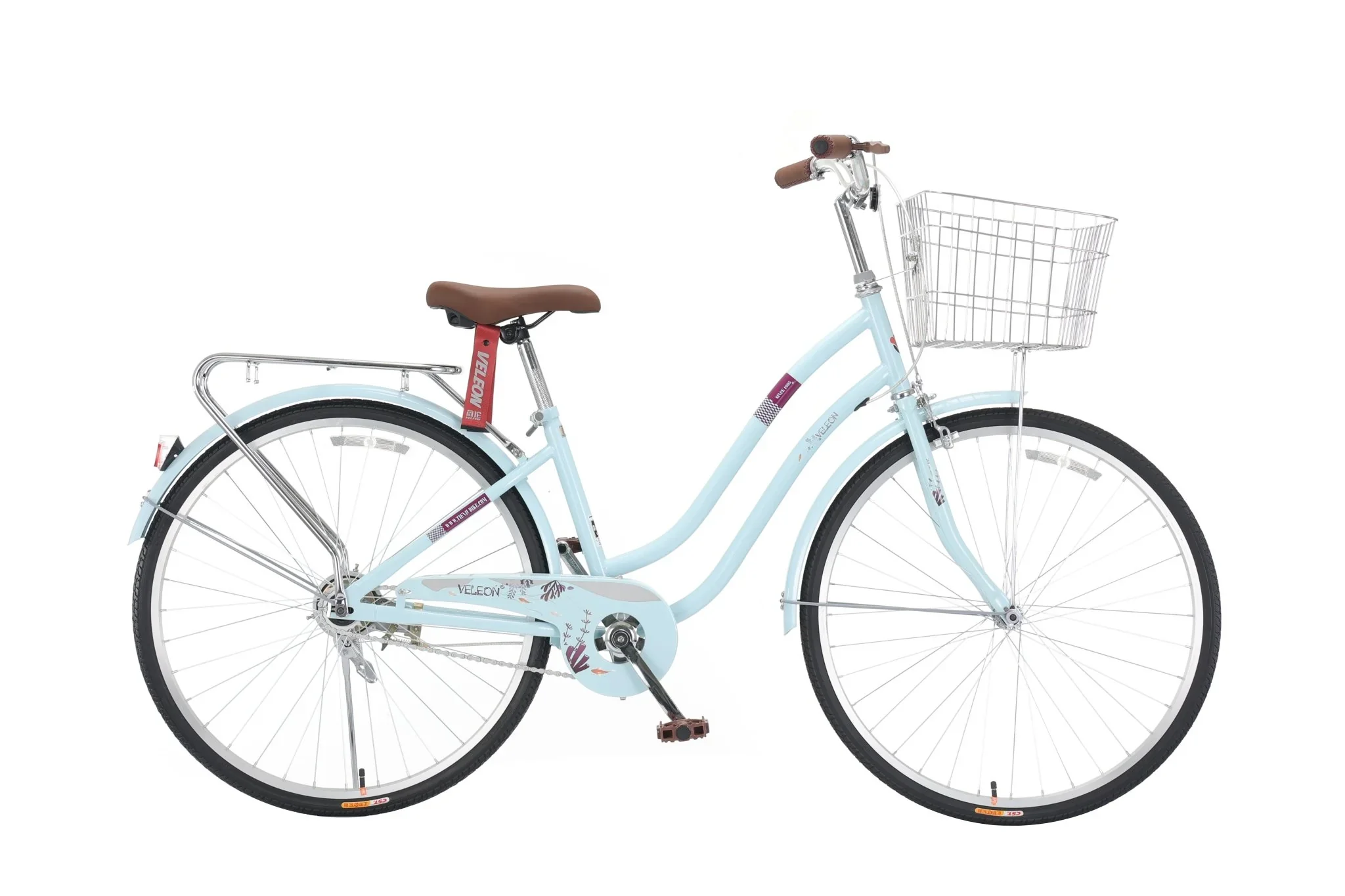 Veleon Bicycle With Basket 26 Inch Blue V-T602
