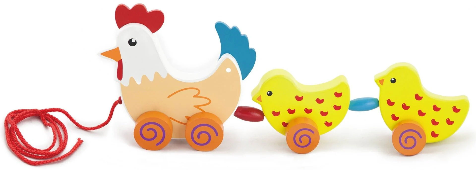Viga Pull Along Hen with Two Chicks 50078