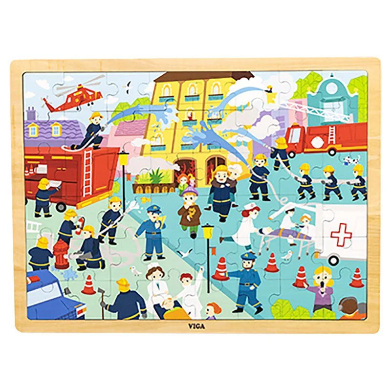 Viga Wooden Fire Fighting Puzzle 48pcs 44581 - Image 3