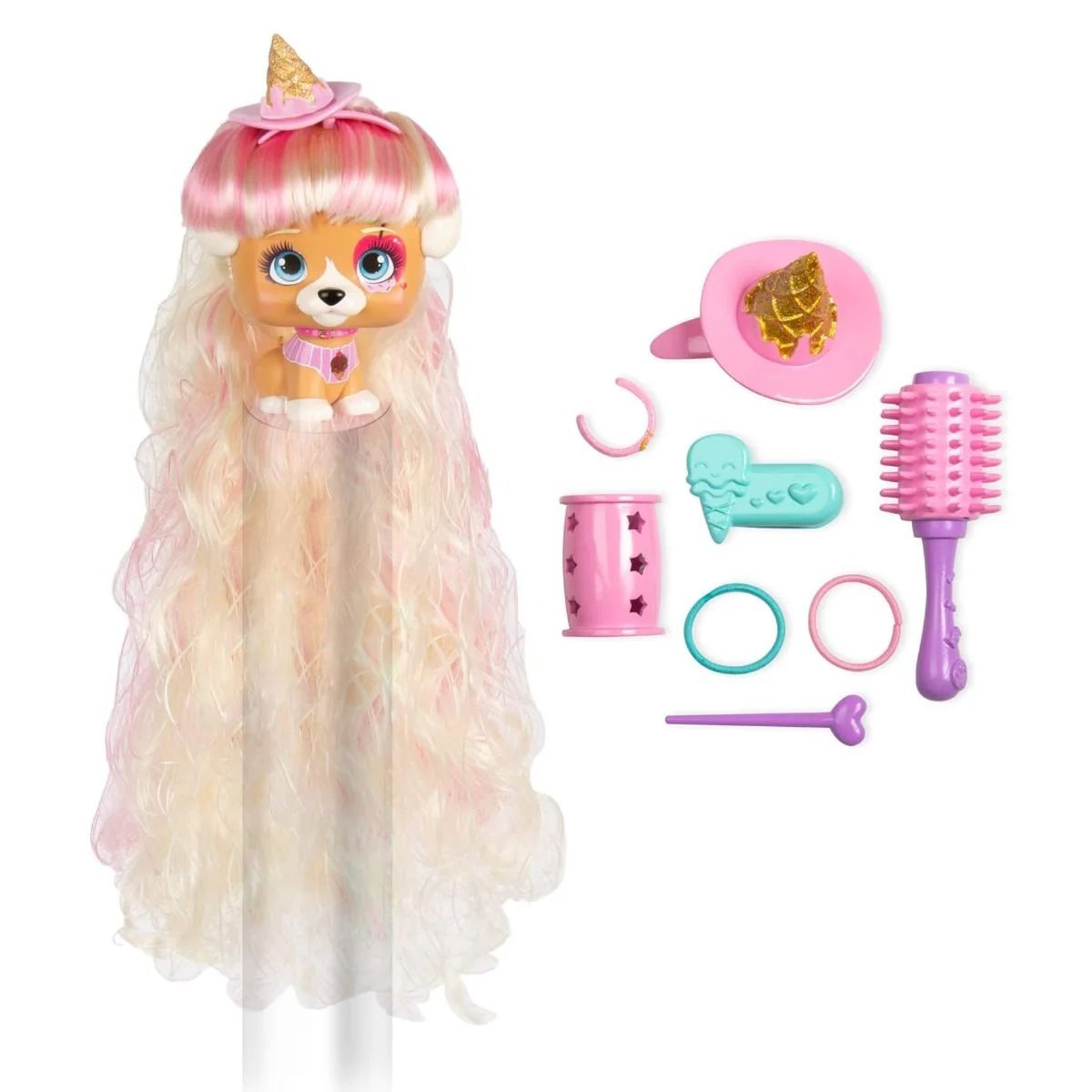 VIP Pets S1 Mousse Bottle Surprise Hair Reveal Doll Assorted 711709 - Image 5