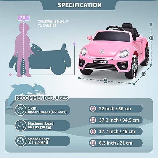 Volkswagen Beetle Dune Ride On Car SMB503 - Image 5