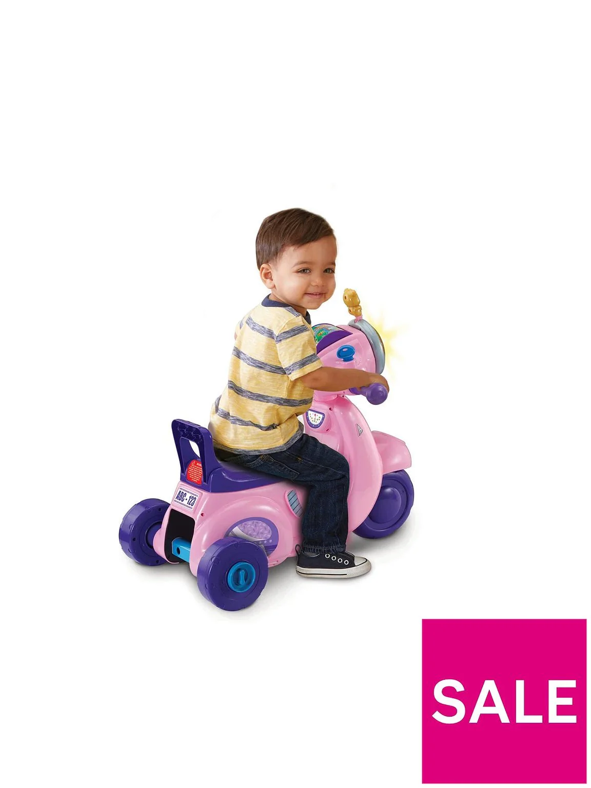 VTech 2-In-1 Ride & Balance Scooter Pink VT80-572353 - Image 4