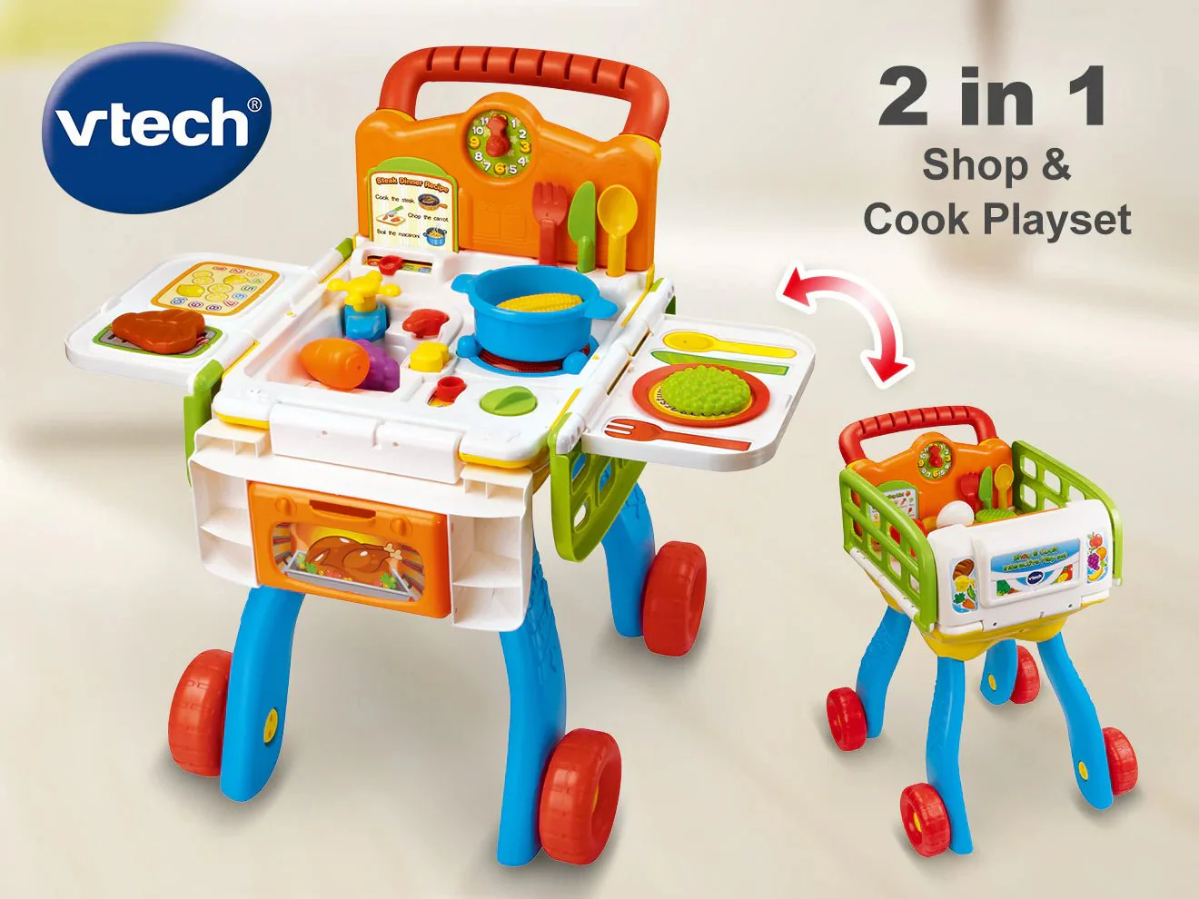 VTech 2-in-1 Shop and Cook Playset – VT80-141850 - Image 3