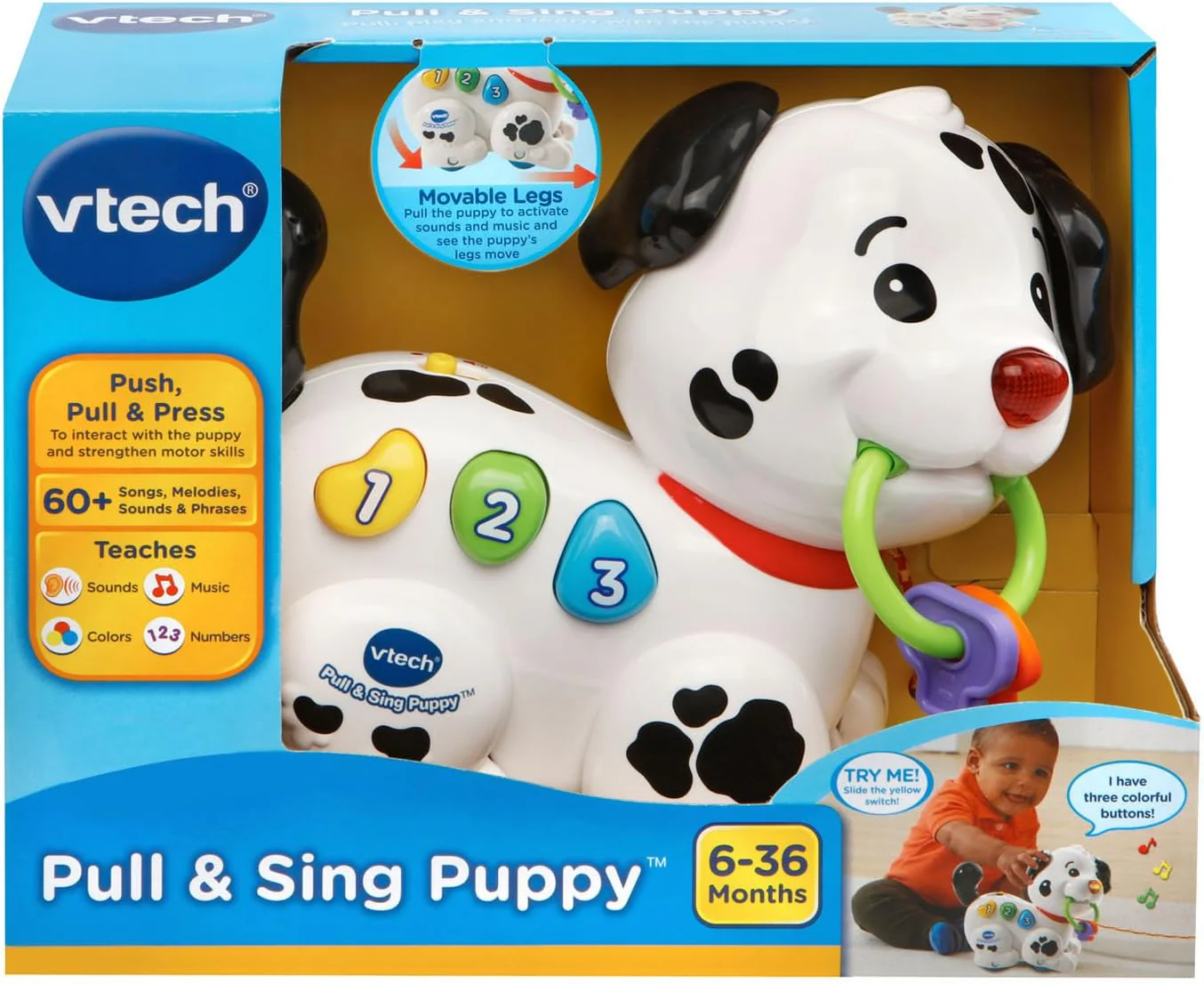 VTech Baby Pull Along Puppy Pal VT80-502803 - Image 3