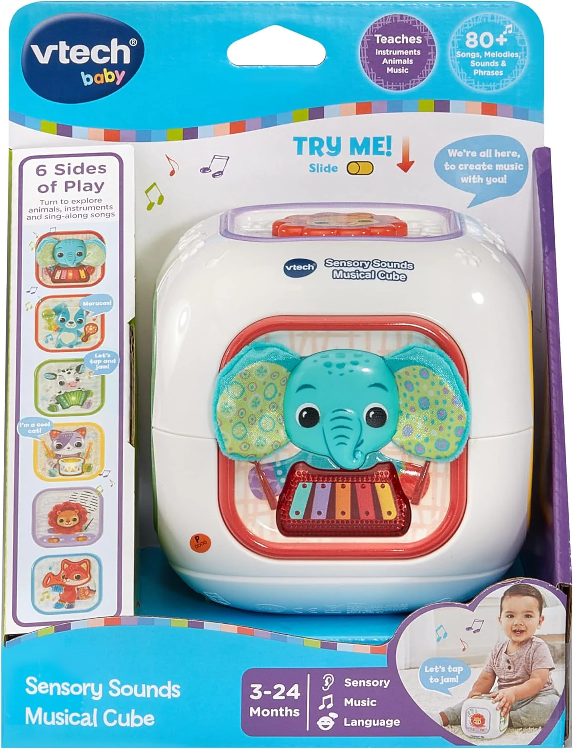 VTech Sensory Sounds Musical Cube VT80-574103