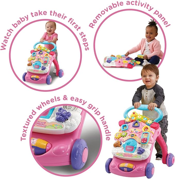 VTech First Steps Baby Walker Pink VT80-505653 - Image 4