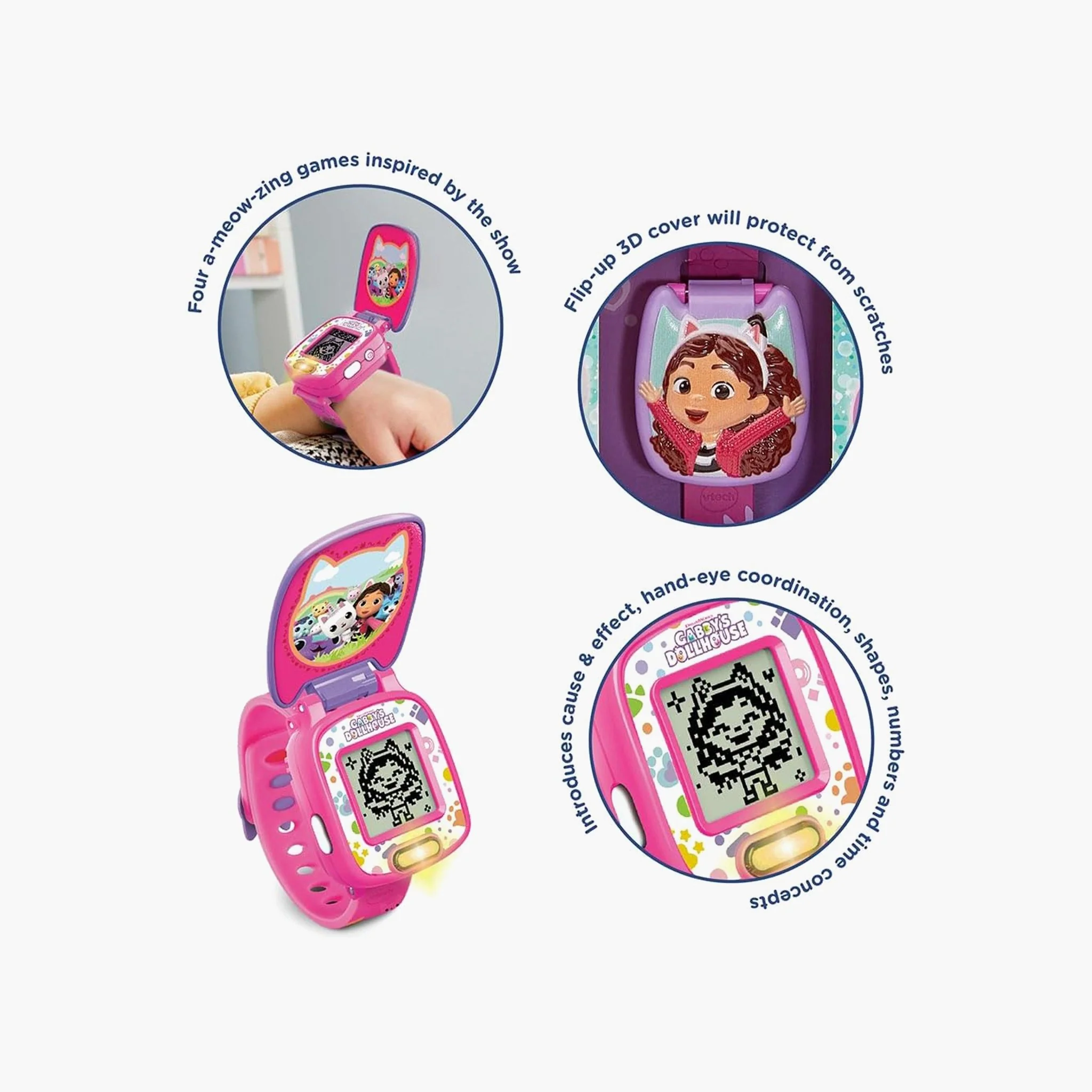 VTECH Gabby's Dollhouse Time To Get Tiny Watch VT80-561863 - Image 4