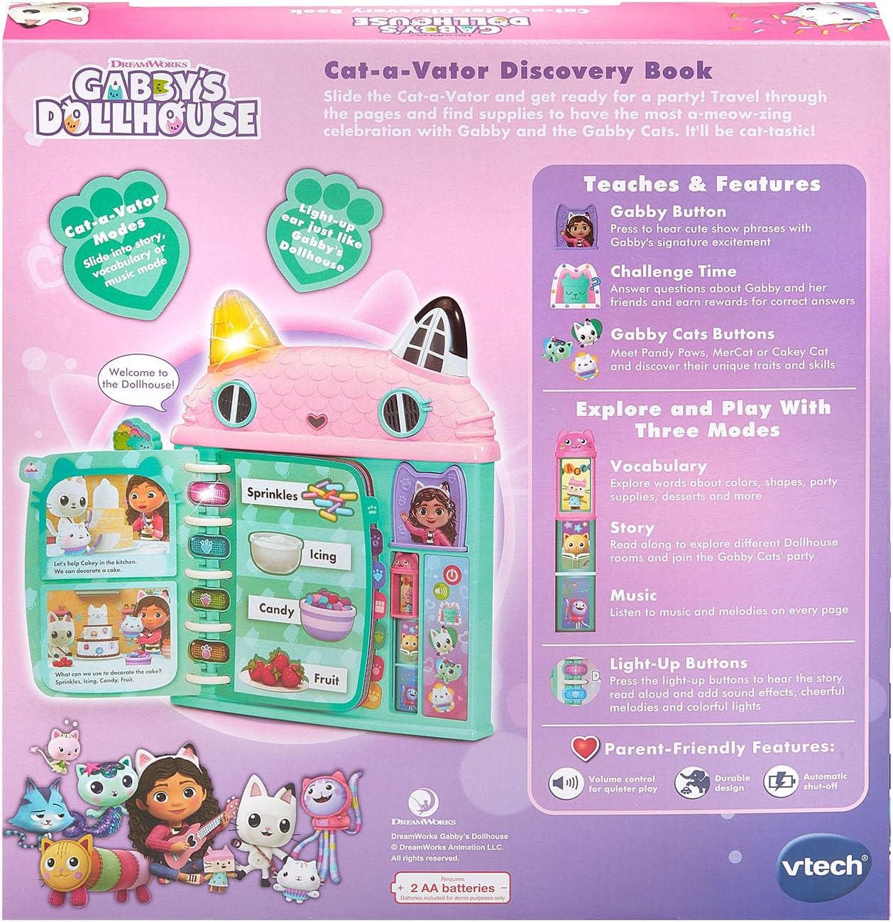 VTECH Gabby's Dolly house Cat A Vator Discovery Book VT80-582700 - Image 2