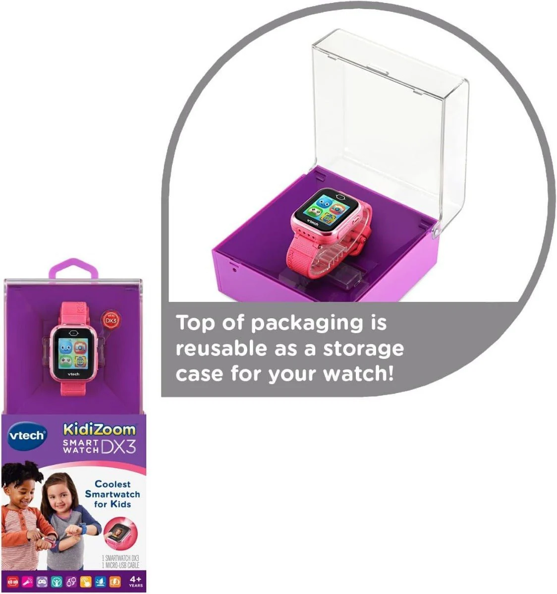 Vtech Kidizoom Smart Watch DX3 Pink 80-549050 - Image 7