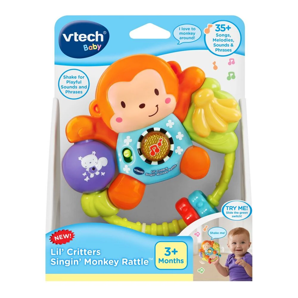 VTech Little Friendlies Swing & Shake Monkey Rattle 80-508300 - Image 2