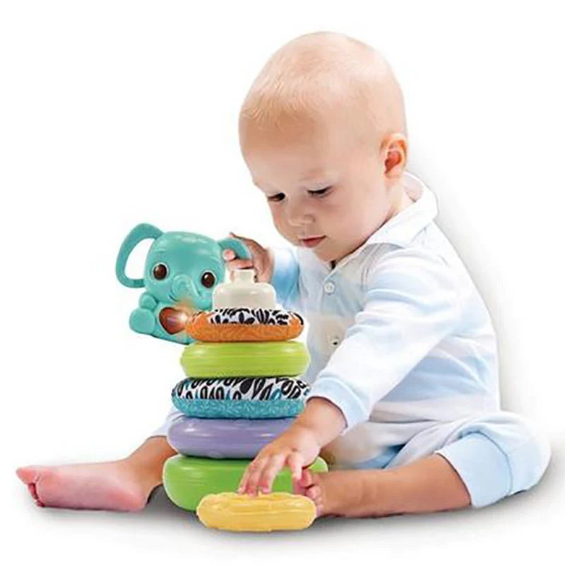 VTech Stack, Rattle & Link Elephant 80-557503 - Image 3