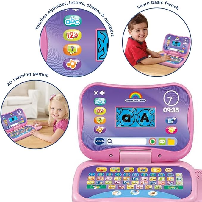 VTech Toddler Tech Laptop Pink 80-524853 - Image 2