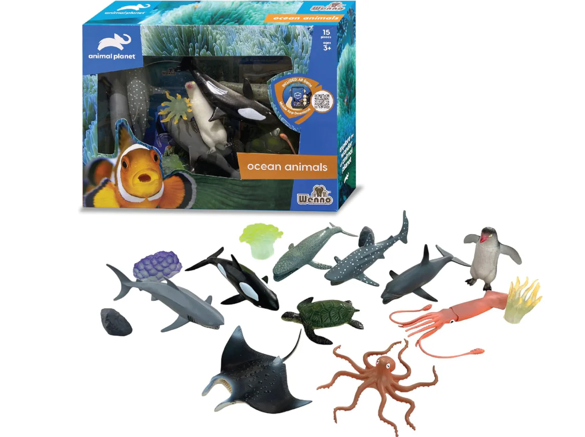 Wenno Ocean Animals Bucket 13pcs 6402 - Image 2
