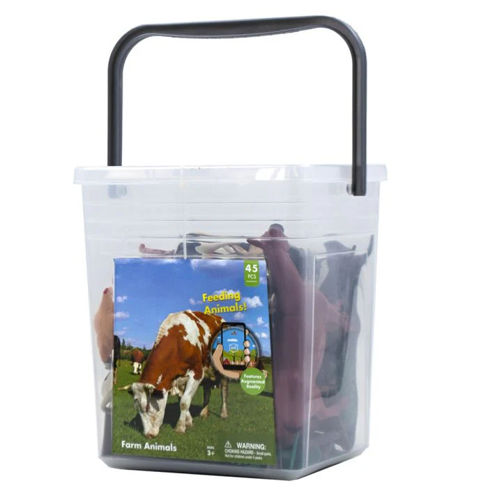Wenno Farm Animals Square Bucket 45pcs 6804